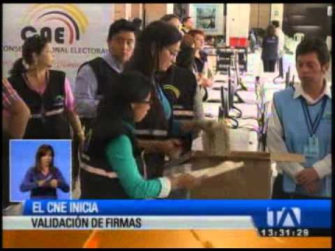 CNE inicia validación de firmas por el Yasuní