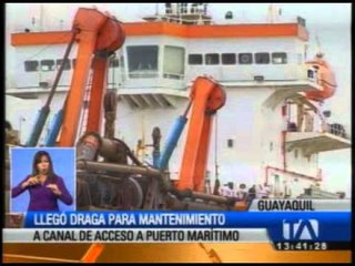 Llegó draga para mantenimiento de puerto de Guayaquil