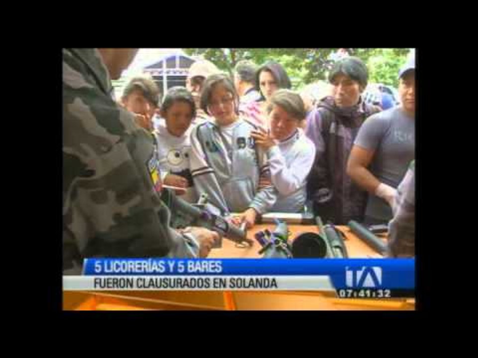 Cinco licorerías y cuatro bares fueron clausurados en Solanda