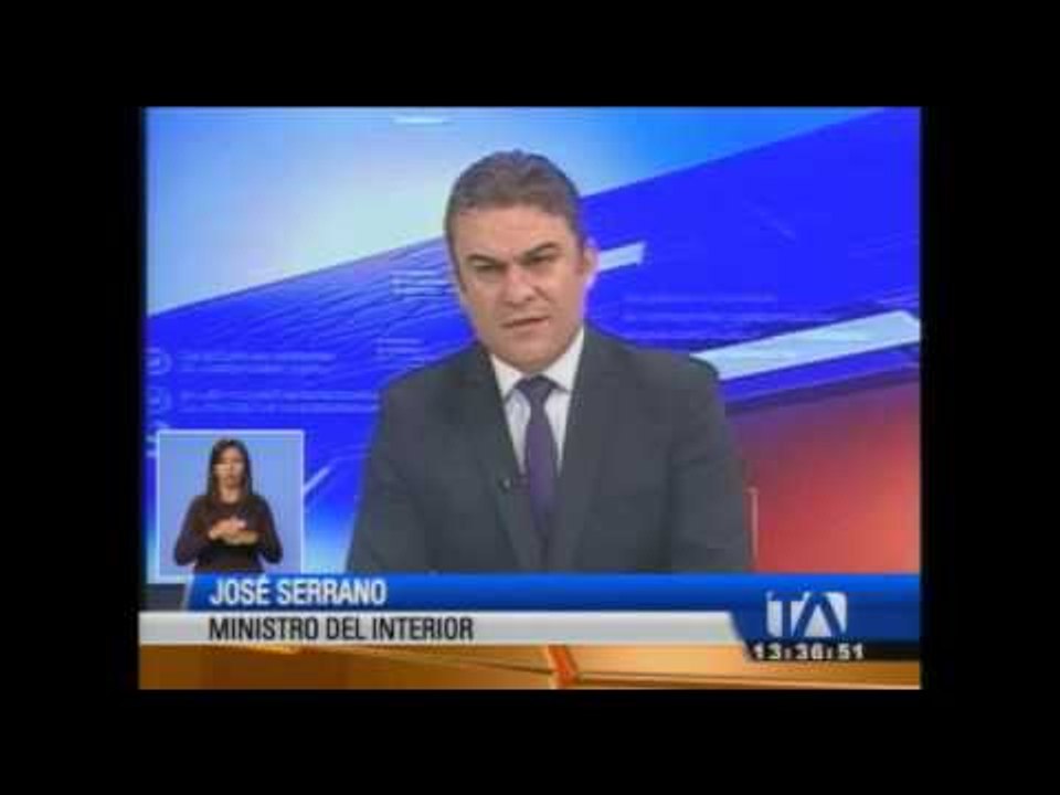 Ministro Serrano insiste en que grupos armados dan resguardo a Jiménez