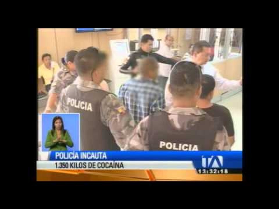 Policía incauta 1.350 kilos de cocaína en Guayaquil
