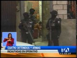 Operativo en Guayaquil deja cuatro detenidos y varias armas incautadas