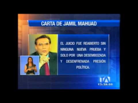 Jamil Mahuad reacciona ante difusión roja de la Interpol