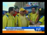 Los hinchas ecuatorianos mantienen las esperanzas