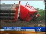 Accidente en Orellana deja un muerto y un herido