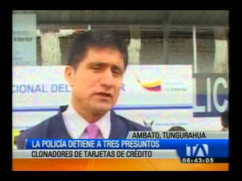 Presuntos clonadores de tarjetas en Ambato