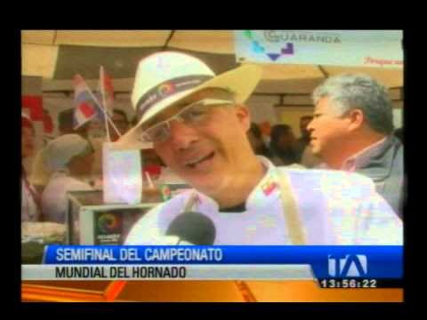 En Chimbo se realizó la semifinal del Camepnato Mundial del Hornado