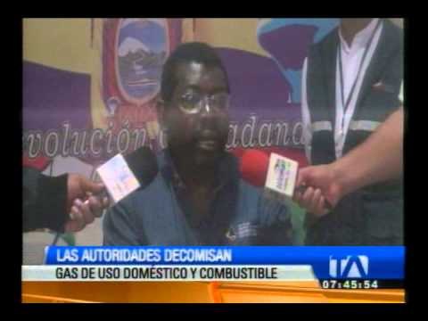 Autoridades decomisan gas de uso doméstico en Esmeraldas