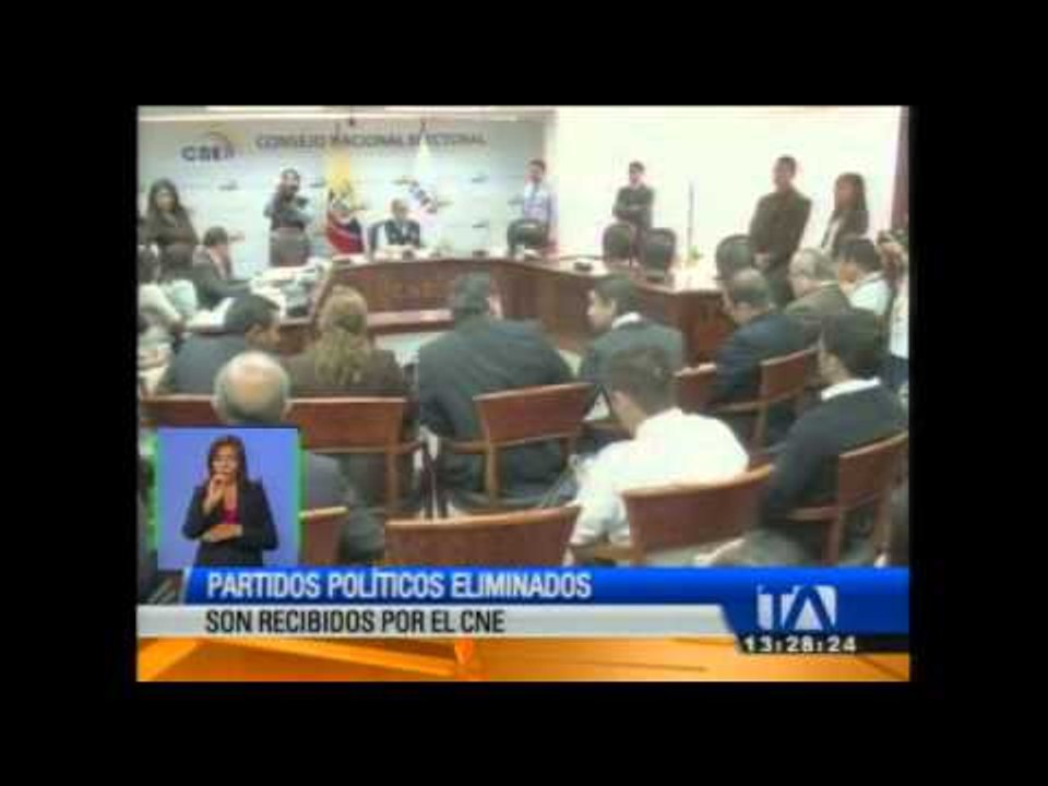 Partidos políticos eliminados son recibidos por el CNE