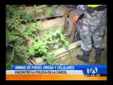 Policía encuentra armas de fuego, droga y celulares en una cárcel de Esmeradas