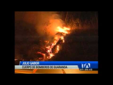 Incendio forestal afecta cerca de dos hectáreas de pajonal en Guaranda