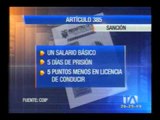 Conozca las penas por conducir en estado de embriaguez según el nuevo Código Penal