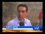 Incendio consume 15 hectáreas de la loma de Guayabillas en Ibarra