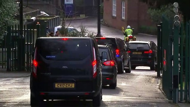 Theresa May arrives in Belfast for Brexit talks