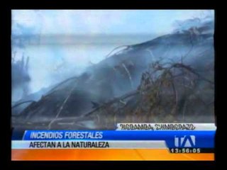 Incendios afectan ambiente en Chimborazo