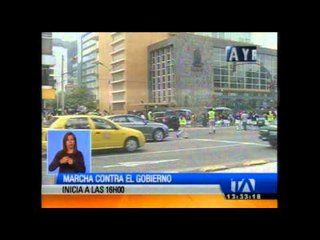 La marcha contra el Gobierno inicia a las 16h00