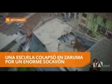 Una escuela colapsó en Zaruma por un enorme socavón