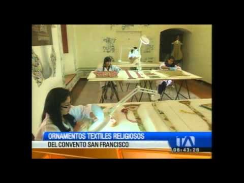 Ornamentos textiles religiosos son restaurados en el Convento de San Francisco