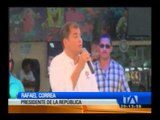 Mal tiempo impide al presidente Correa inaugurar carretera al sur del país