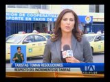 Gremio de taxistas de Pichincha ratifican propuesta tarifaria
