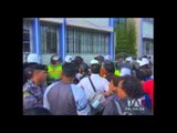 Se registraron incidentes en el allanamiento a oficinas del Fondo de Cesantía en Ibarra