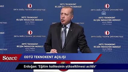 Erdoğan: 'Eğitim kalitesinin yükseltilmesi acildir'