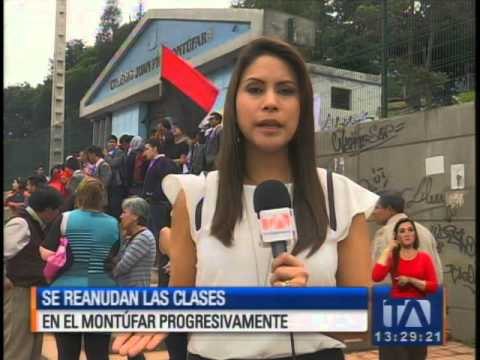 Progresivamente se reanudan las clases en el colegio Montúfar