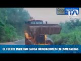 El fuerte invierno causa inundaciones en Esmeraldas