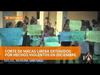 Corte libera a cinco detenidos por hechos violentos - Teleamazonas