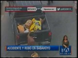 Hombre aprovecha un accidente de tránsito para robar en Babahoyo