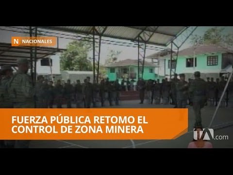 Violento desalojo de campamentos de la minera china en Nankintz - Teleamazonas