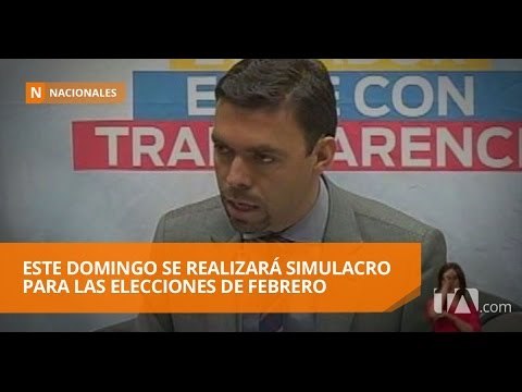 Este domingo se realizará simulacro para las elecciones de febrero