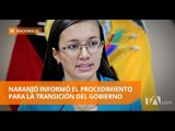 Sandra Naranjo informa del proceso de transición de gobierno - Teleamazonas
