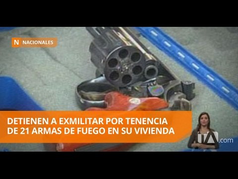 Detienen a exmilitar por tenencia de 21 armas de fuego en su vivienda