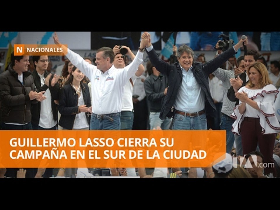 Guillermo Lasso cierra su campaña en el sur de la ciudad