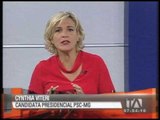 Entrevista a la candidata presidencial Cynthia Viteri