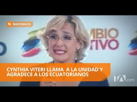 Cynthia Viteri se pronuncia tras datos preliminares - Teleamazonas