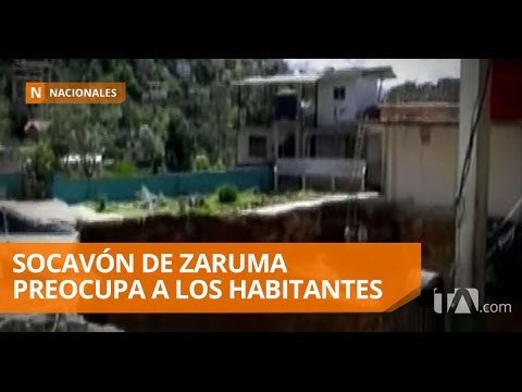 Nuevo socavón en la Escuela La Inmaculada de Zaruma - Teleamazonas