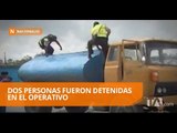 La policía detuvo un camión con 100 kilos de droga en Esmeraldas