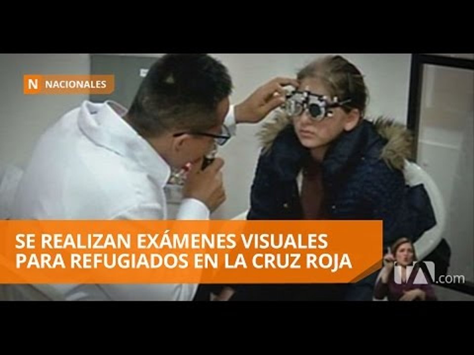 Se realizan exámenes visuales para refugiados en la Cruz Roja