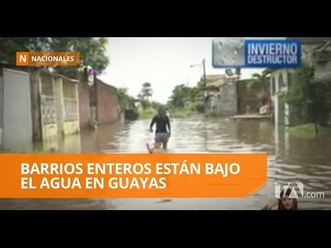 Lluvias provocan inundaciones en varios sitios del Guayas