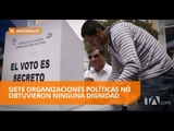 Siete organizaciones políticas no obtuvieron ninguna dignidad