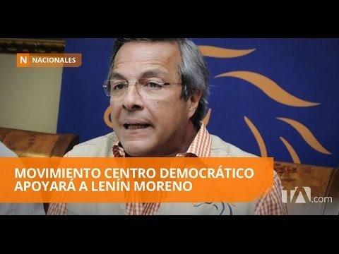 Movimiento Centro Democrático apoyará a Lenín Moreno