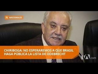 Chiriboga aseguró que la Fiscalía tendrá la lista de Odebrecht antes de junio