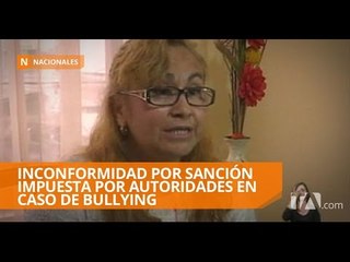 Inconformidad por sanción impuesta por autoridades en caso de Bullying