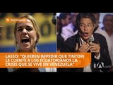 La respuesta de Lasso al impedimento de entrada a Ecuador de Lilian Tintori