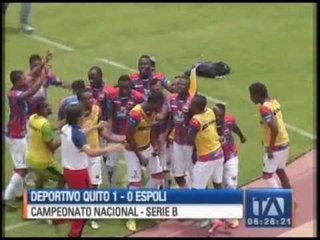 Deportivo Quito derrotó 1 - 0 a Espoli en el fútbol de segunda división