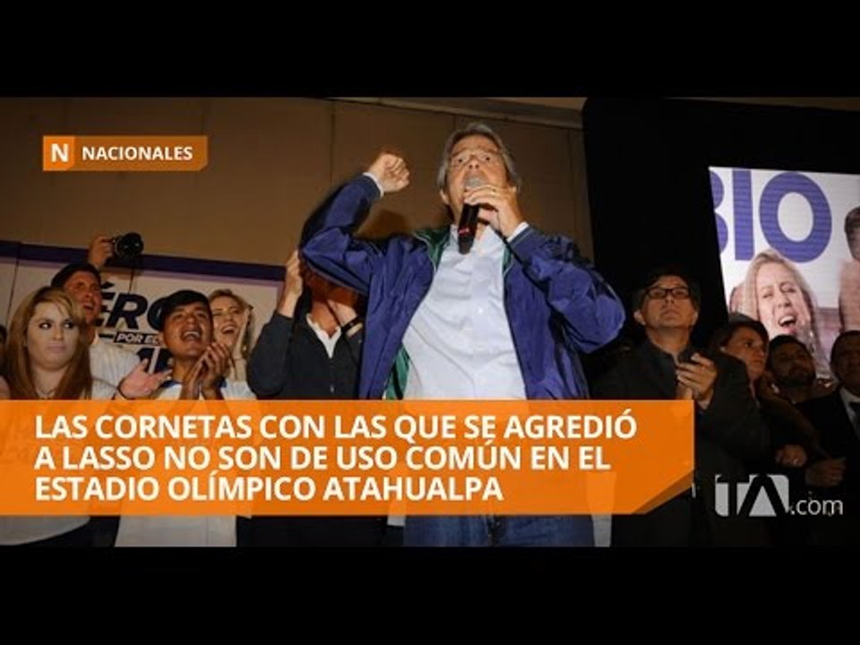 La policía detuvo a varias personas tras la agresión a Guillermo Lasso