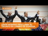 Lenín Moreno proclama su triunfo en cambio de guardia
