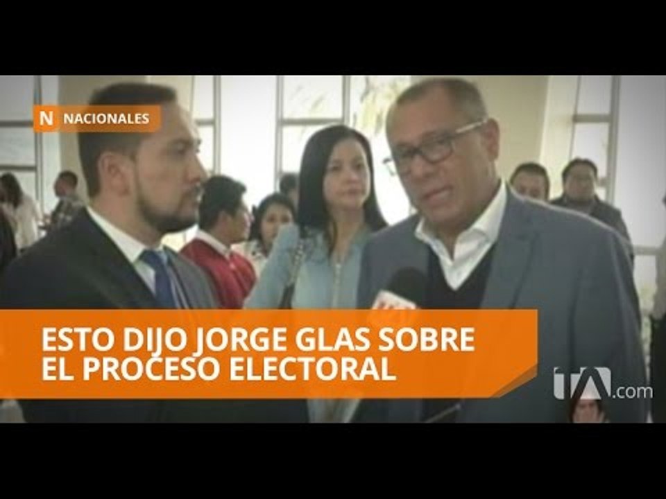 Jorge Glas: “Tenemos instituciones democráticas...